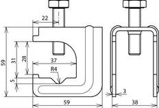 Dehn Verbindingsklem Voor D 6-20mm En Rd 6-10mm - 308032 [2 stuks]