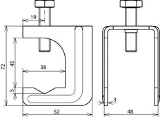 Dehn Klem Connectoren Voor Blote Kabels D 20-32mm Rd 6-10mm Fl 40x4-5mm - 308037 [2 stuks]