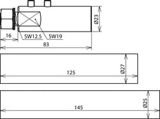 Dehn verbindingselement met montagemateriaal voor HVI lange geleider - 819196