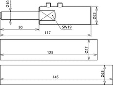 Dehn aansluitelement met bevestigingsmateriaal voor HVI lange geleider - 819198