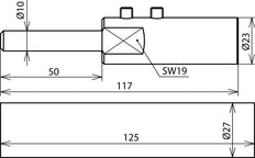 Dehn aansluitelement met bevestigingsmateriaal voor HVI lange geleider - 819199