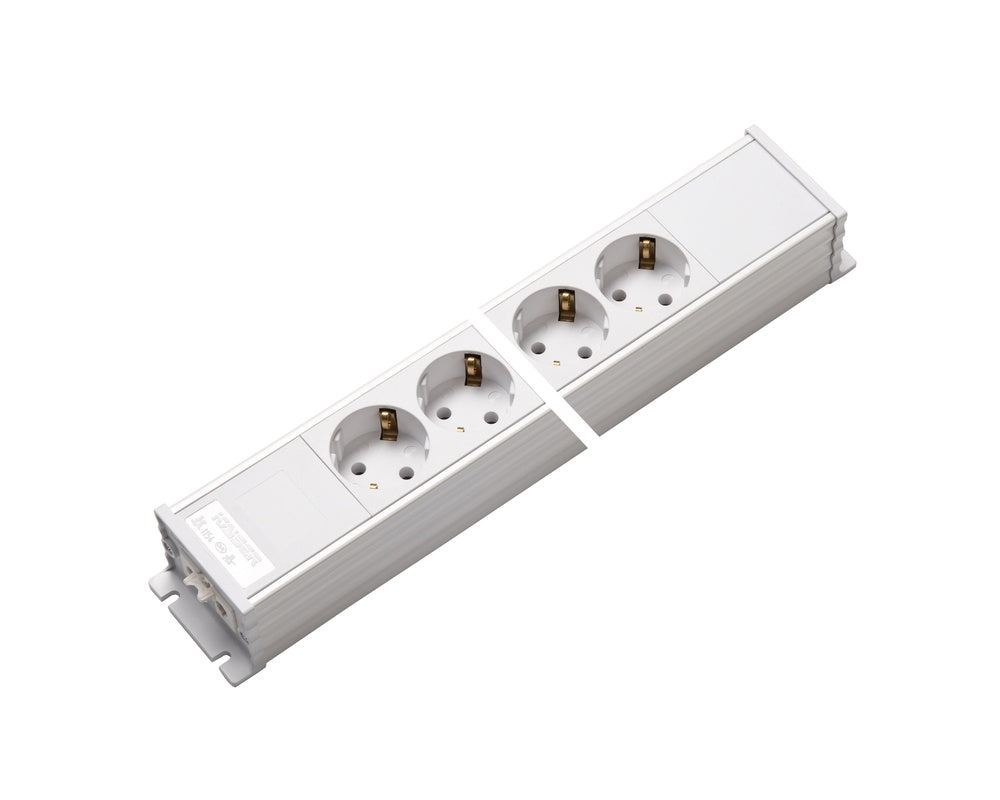 Martin Kaiser Power Outlet Strip 4-Way 45 Degree AC166 Without Switch - 1154/4-2/WS [10 Pieces]