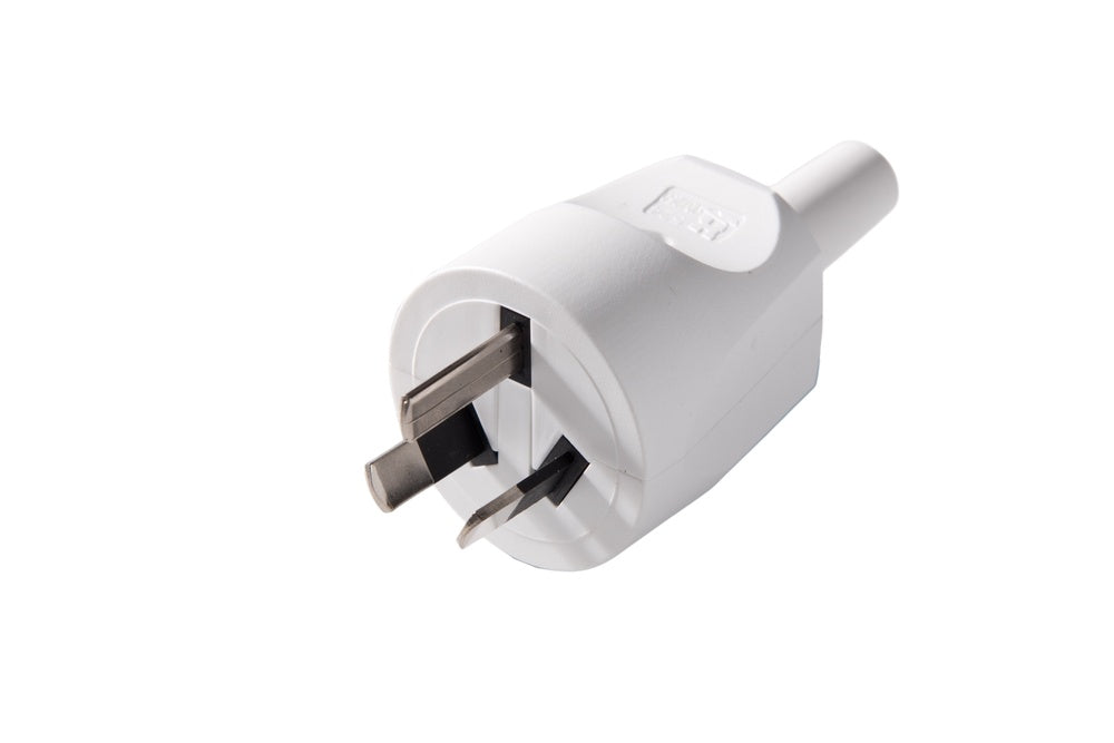 Martin Kaiser Type I White Australian Plug 10 Amp With Earthing Contact - 524N/kws [40 Pieces]