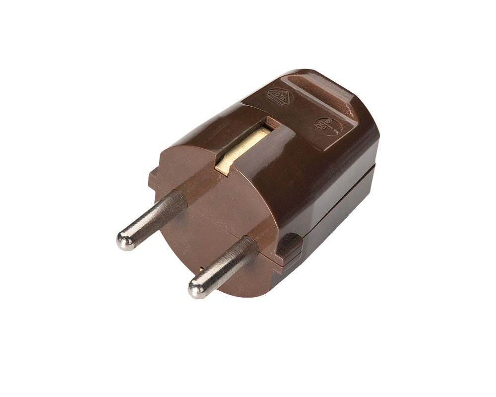 Martin Kaiser Brown Plug With Earthing Contact - 614/br [60 Pieces]