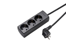 Martin Kaiser 3-Way Socket 45 Degree with Earth Contact and 5m Cable - 1047ZL5-15W/sw [10 Pieces]