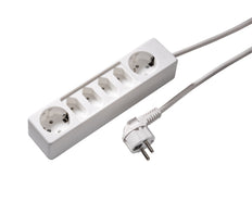 Martin Kaiser 6-Way Socket With 2 Schuko 4 Euro Outlets 1.5m Cable - 1012ZL/15W/kws [10 Pieces]