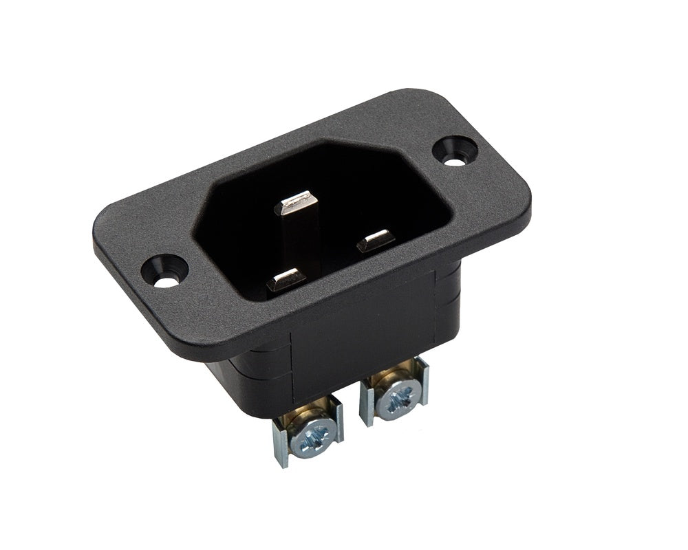 Martin Kaiser Grounded Device Plug C22 Black Flange Mount Screw Clamp - 836/sw [25 Pieces]