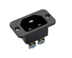 Martin Kaiser Grounded Device Plug C22 Black Flange Mount Screw Clamp - 836/sw [25 Pieces]