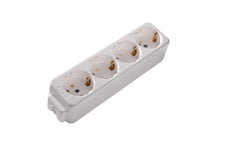 Martin Kaiser 4-Way Socket With Earthing Contact And Eyelet White - 535/kws [25 Pieces]