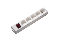 Martin Kaiser 5-Way Non-Earthed Socket With Switch Arctic White - 1051/kws [20 Pieces]