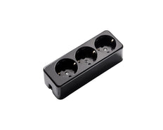 Martin Kaiser Black 3-Way Socket Earthing Contact Thermo Material - 638/sw [25 Pieces]