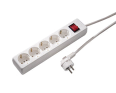 Martin Kaiser 5-Way 90-Degree Socket with Switch and 5M Cable - 1050ZL5-15W/kws [8 Pieces]