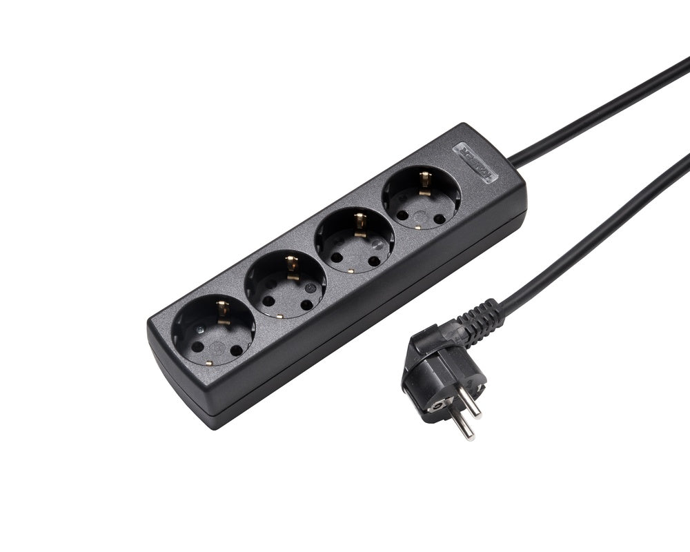 Martin Kaiser 4-Way Socket With Earthing Contact And 3m Cable - 1048ZL3-15W/sw [10 Pieces]
