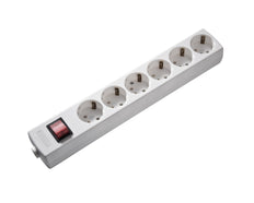 Martin Kaiser 6-Way Arctic White Socket With Switch And Earthing Contact - 1033/kws [20 Pieces]