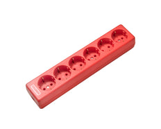 Martin Kaiser MK 6-Way Red Socket 90 Degree with Earthing Contact - 1060/rt [15 Pieces]