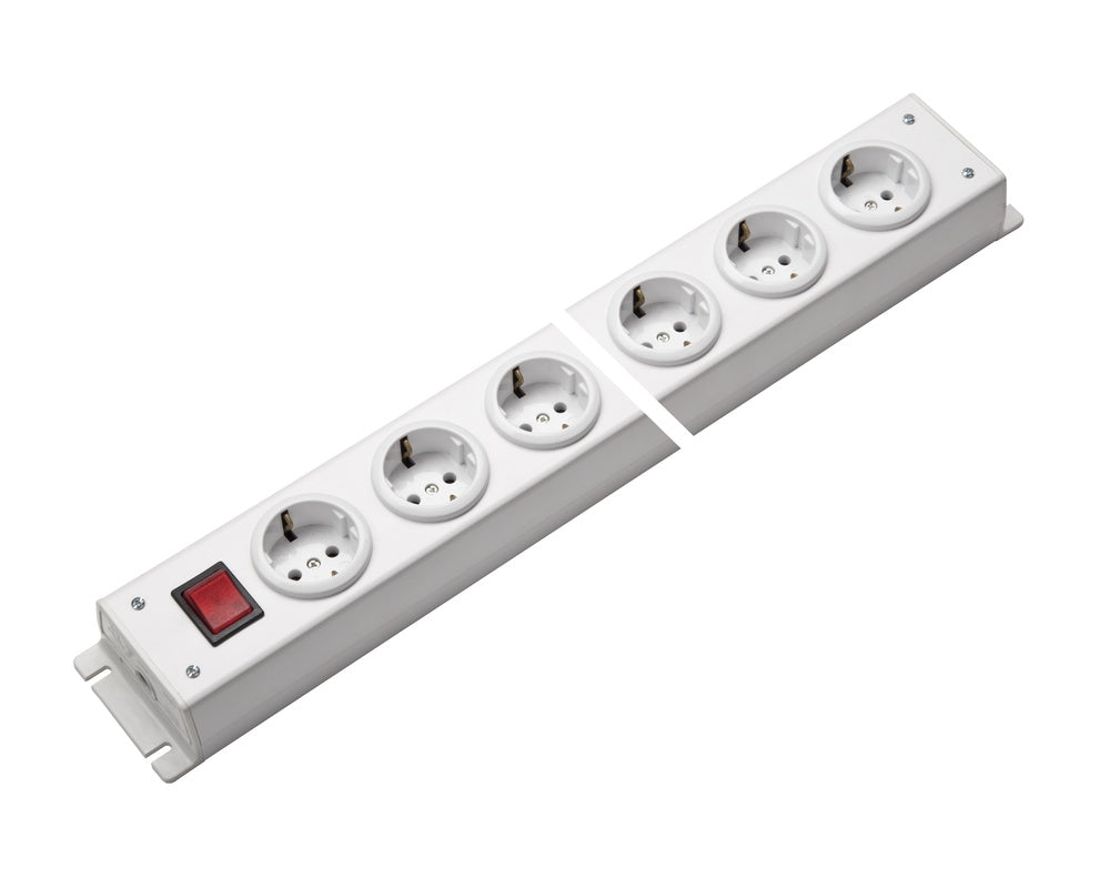 Martin Kaiser Power Outlet Strip 8-Way With Earthing Contact And Switch - 1001/8ws [10 Pieces]