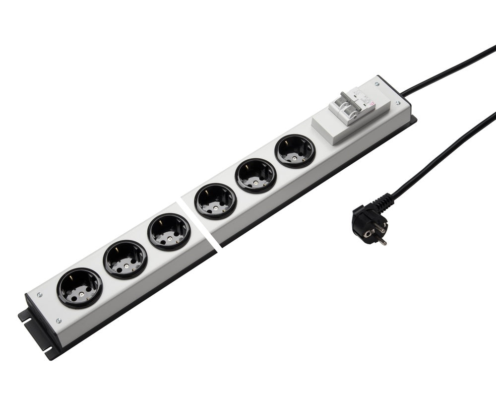 Martin Kaiser Power Strip 10 Outlets 2-Pole Circuit Breaker with 3m Cable - 1036ZL10L-SW3 [10 Pieces]