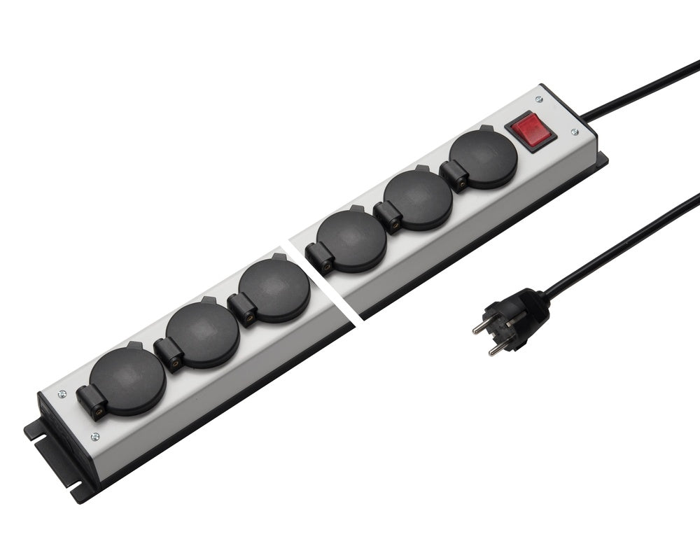 Martin Kaiser 4-Way Power Strip With 90 degrees Hinged Cover 1.5m Cable - 1058ZL4l-sw15 [10 Pieces]