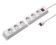 Martin Kaiser contactdoosstrip 6-voudig 90 graden met aardingskabel 1,5m - 1001ZL6WS15 [10 Stuks]