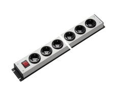 Martin Kaiser 12-Way Power Strip With Switch Grey-Black - 1056/12L-SW [10 Pieces]