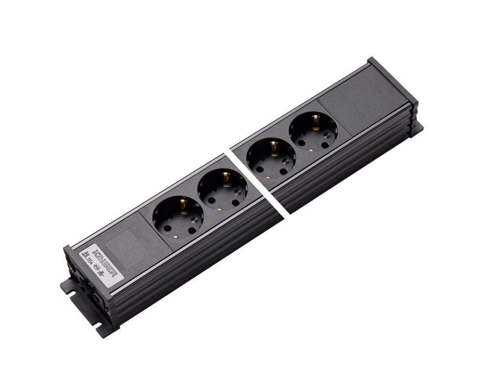 Martin Kaiser Power Outlet Strip 5-Way 45 degrees AC166 Without Switch - 1154/5-2/SW [10 Pieces]