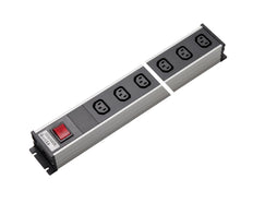 Martin Kaiser 8-voudige stekkerdoos met IEC contactdoos C13 70 graden 10 Amp schakelaar - 1121/8l-sw [10 Stuks]