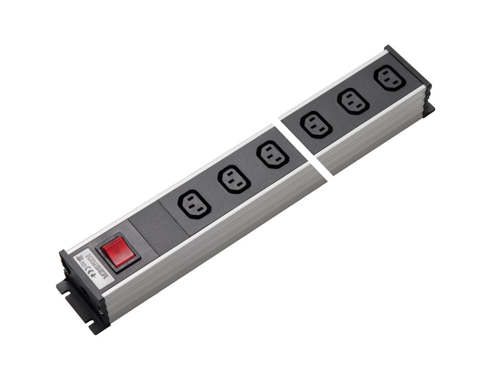 Martin Kaiser 12-Way Power Outlet Strip With Switch C13 70 Degree 10 Amp - 1121/12L-SW [10 Pieces]
