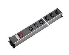 Martin Kaiser Power Outlet Strip 6-voudig IEC C13 stopcontact met schakelaar - 1125/6l-sw [10 Stuks]