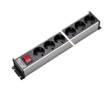 Martin Kaiser Aluminium 6-Way Power Outlet Strip With Switch Shutter - 1301K6sw [10 Pieces]