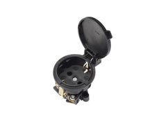 Martin Kaiser 1-Way Flush-Fitting Socket With Hinged Cover IP44 Black - 395/sw [30 Pieces]
