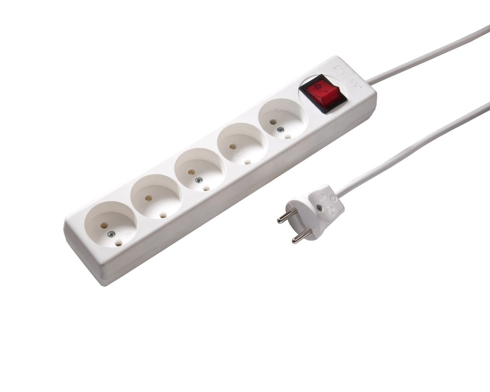 Martin Kaiser 5-Way Unearthed Socket With Switch And 1.5M Cable - 1051ZL/15/kws [10 Pieces]