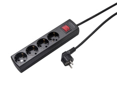 Martin Kaiser 4-Way Socket 45 Degree with Switch and 3m Cable - 1064ZL3-15W/sw [8 Pieces]