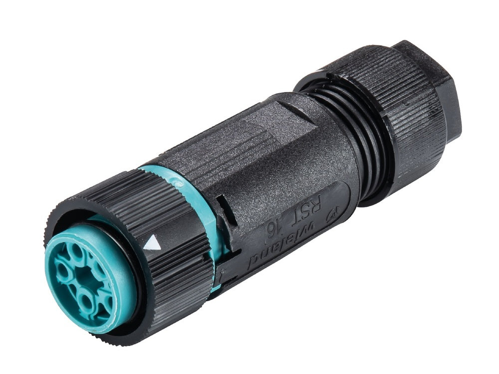 Rst Mini Connector 16a Female Srew 5 Pole Turquoise Blue - 46.051.4553.6 [100 Pieces]