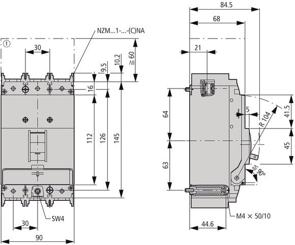 Eaton N1-63 Driefasige Schakelaar Ontkoppelaar 63A - 259143