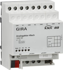 Gira Knx 4-Kanaals Analoog Actuator Din Rail - 102200