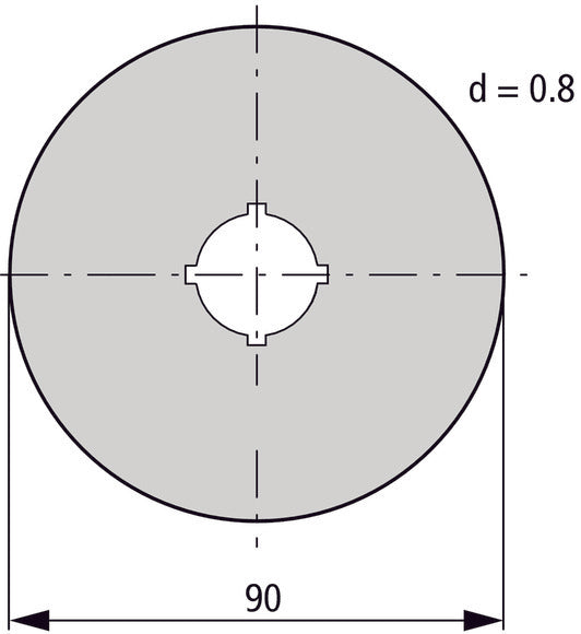 Noodstoplabel 90mm Meertalig Geel - 216467
