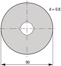 Noodstoplabel 90mm Meertalig Geel - 216465
