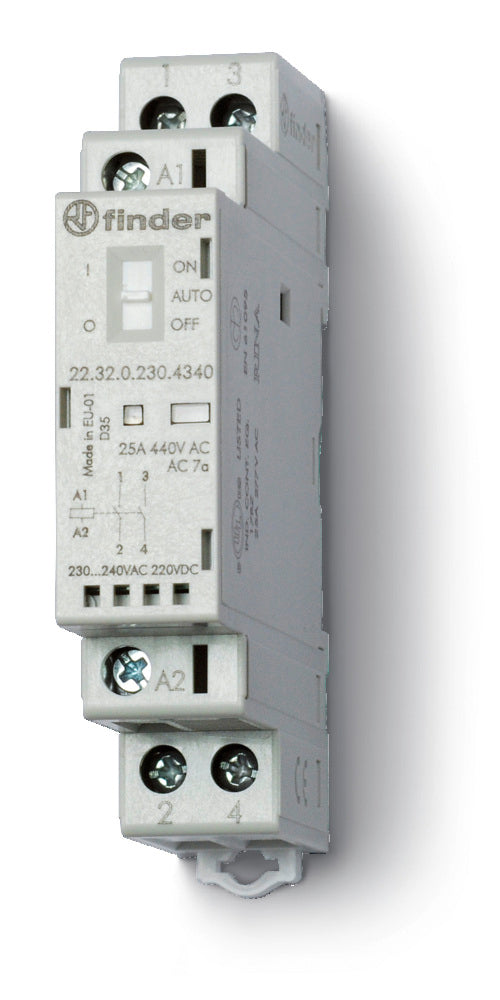 Finder 25A Modular Contactor With LED Indicator - 22.32.0.230.4540