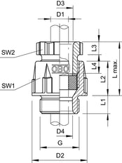 M20 Kabeldoorvoer IP65 Polystyreen RAL 7035 - 2035332 [20 Stuks]