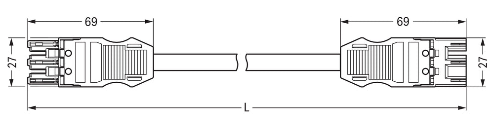 Wago Vooraf Geassembleerde Interconnectiekabel 3x1.5mm Eca Bruin - 771-9973/006-105