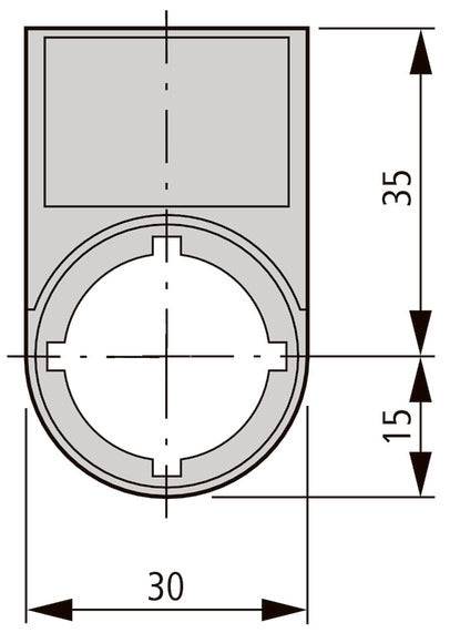 Eaton RMQ-Titan Labelhouder Met 0-I Symbool - 218147 [5 Stuks]