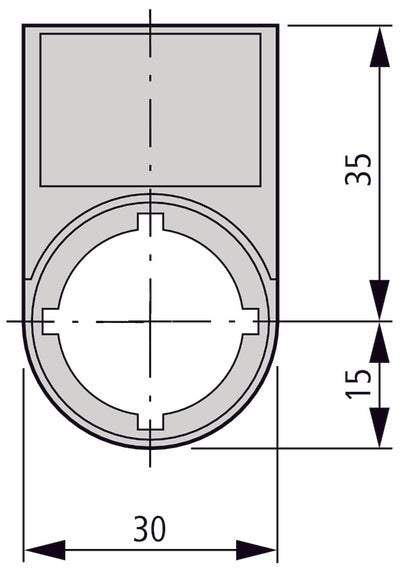Eaton RMQ Titan Start Label Draagplaat M22S-ST-GB1 - 216495 [5 Stuks]
