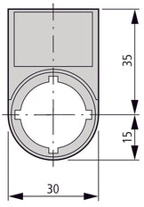 Eaton RMQ-Titan Stoptekstlabeldrager 22mm - 216494 [5 Stuks]