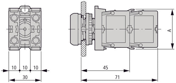 Eaton M22-LED-R Voor Montaged LED Indicator 12-30V AC/DC - 216558