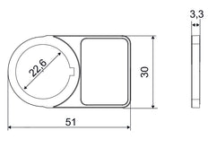 Wago Universeel Drukknopframe 27x19mm Zwart - 210-853 [20 Stuks]