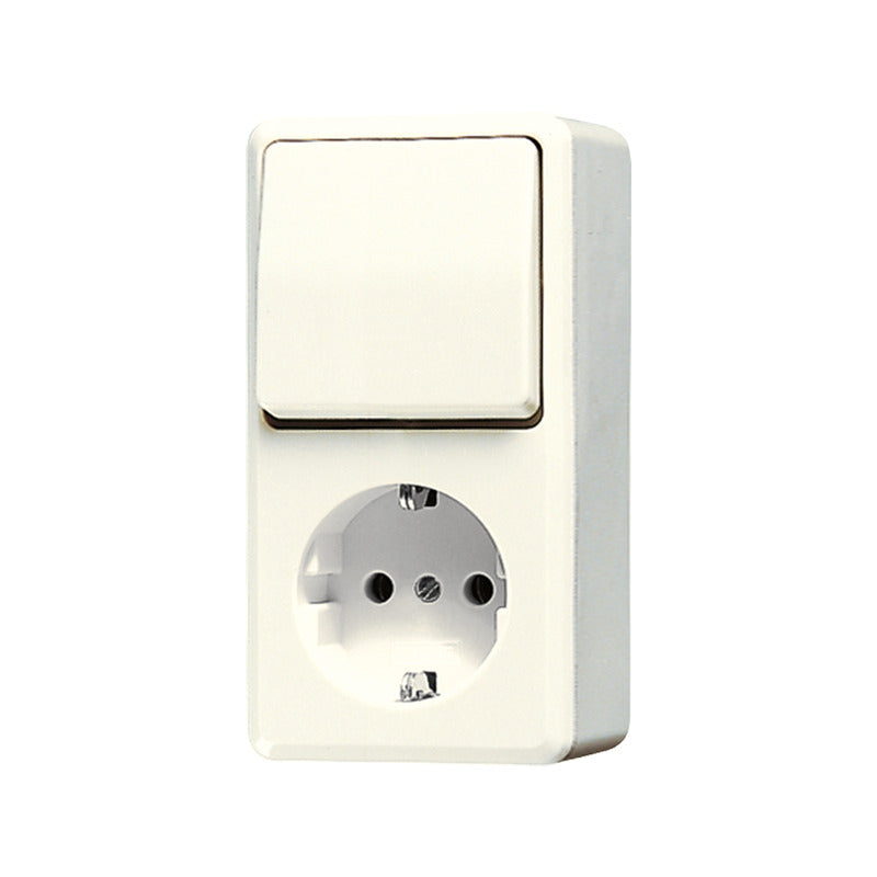 Jung Ap600 Gecombineerde Schakelaar Stopcontact Wit - 676A