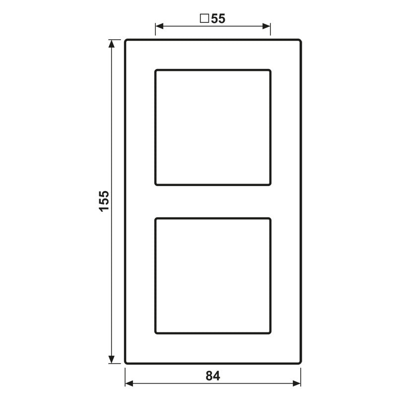Jung A-Creation Dubbele Glazen Afdekking Frame Champagne - AC582GLCH