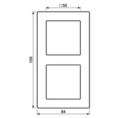 Jung A Creatie Dubbele Afdekking Frame Mocha - AC582MO