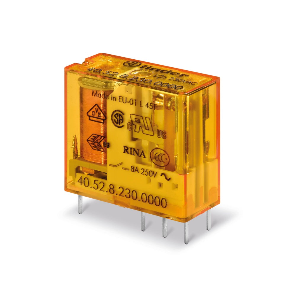 Finder PCB Relais 2CO 8A 230VAC 5mm AgNi - 40.52.8.230.0000