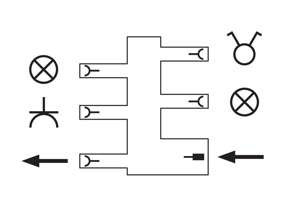 WAGO 770-637 3-Pool Verdeelconnector Schakelaar - 770-637